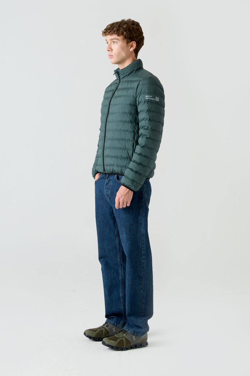 Parka Verde Oscuro Sin Capucha Hombre - Sin Batería