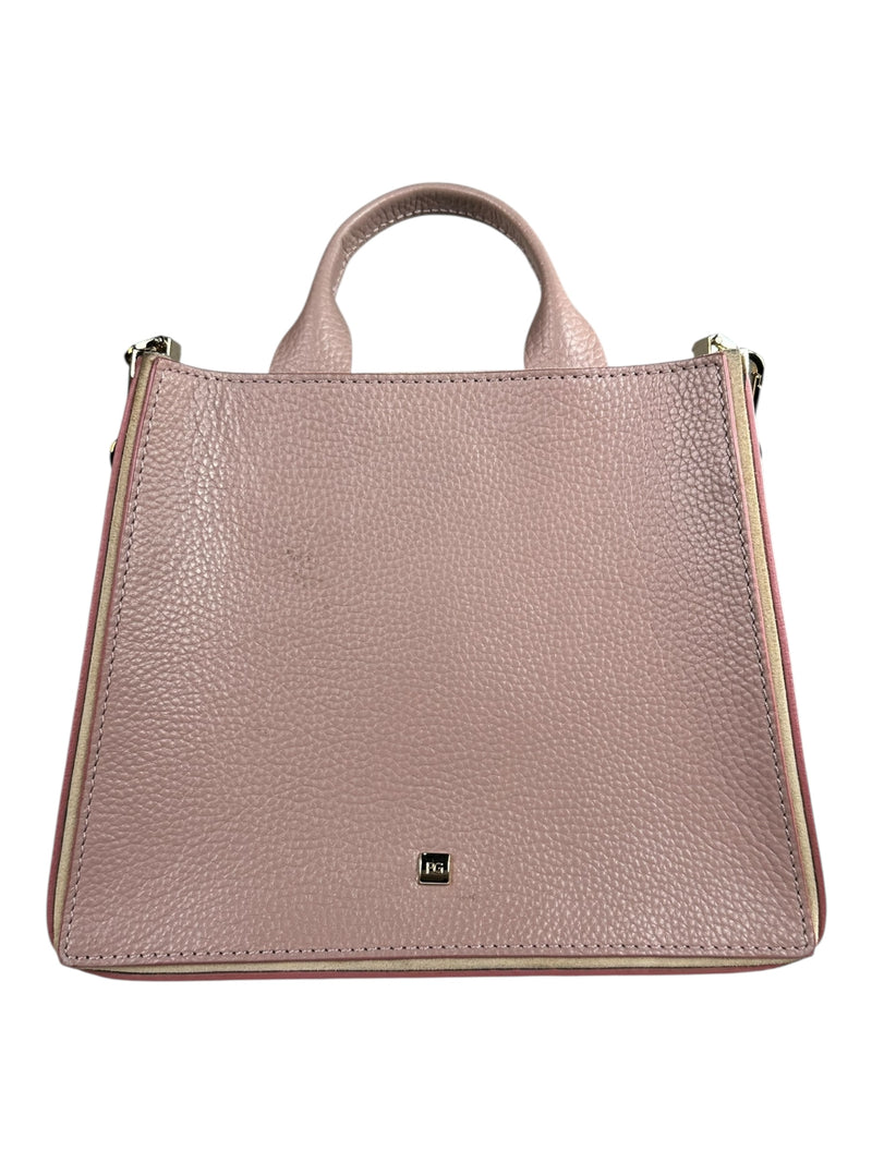 Cartera Cuero Rosada