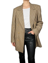 Blazer Estampado Cuadrillé Lana