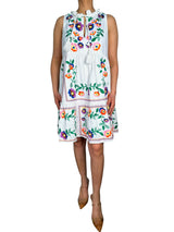 Vestido Flores Bordadas