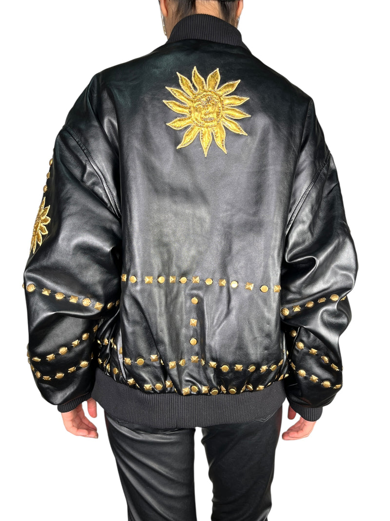 Chaqueta Bomber Sun Black Ecocuero