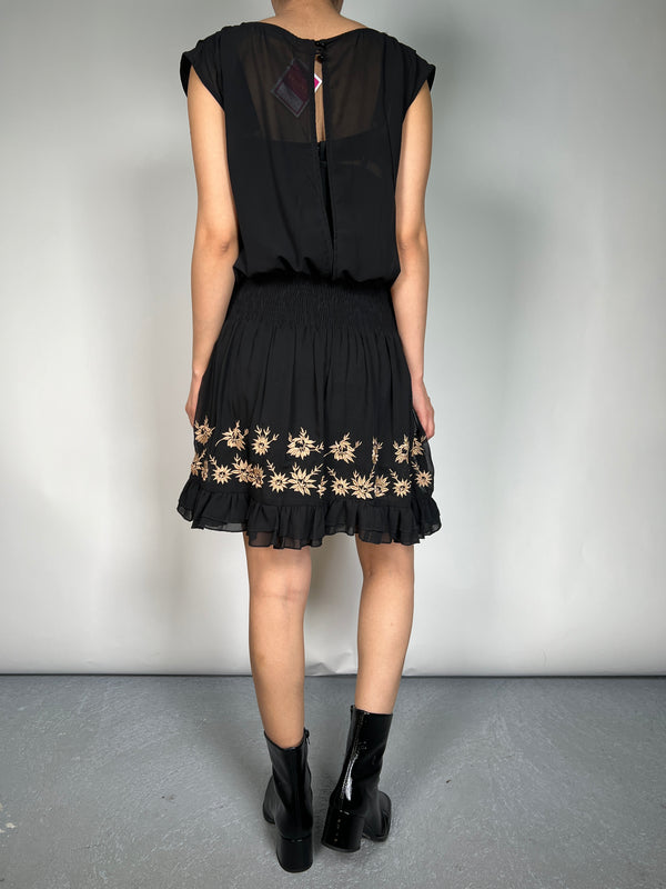 Vestido Traslucido Bordado