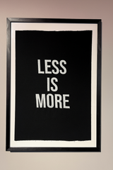 Cuadro Bordado Less Is More