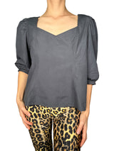 Blusa Mangas Aglobadas
