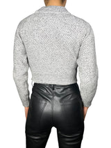Sweater Estilo Cropped Texturizado