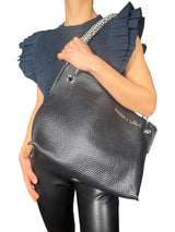 Bolso de Hombro Trapecio Cuero