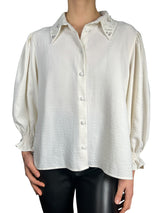 Blusa Cuello Perlas