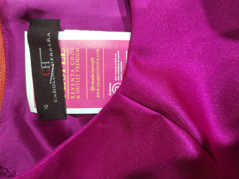 Vestido Satinado Fucsia