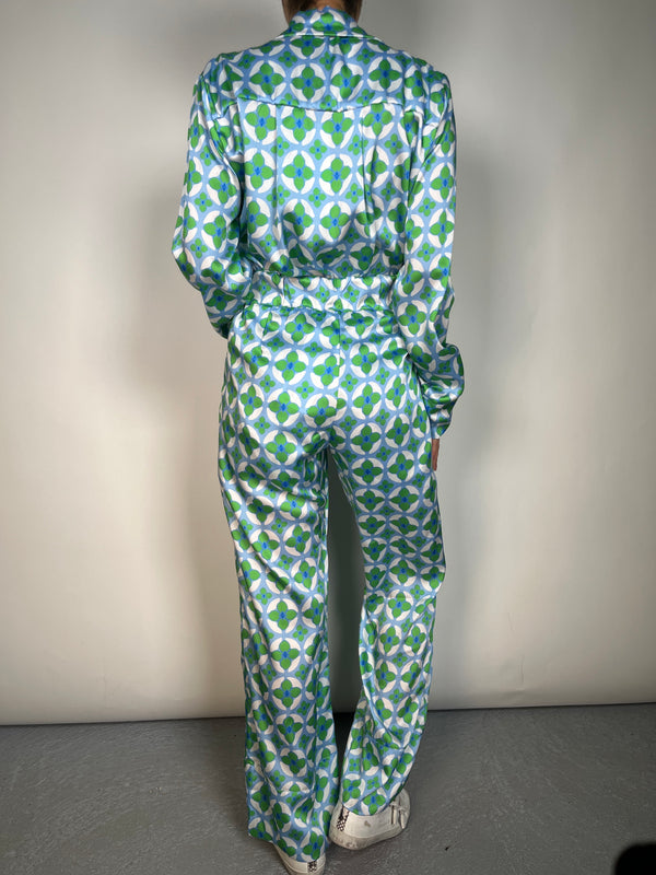 Set Azul Estampado