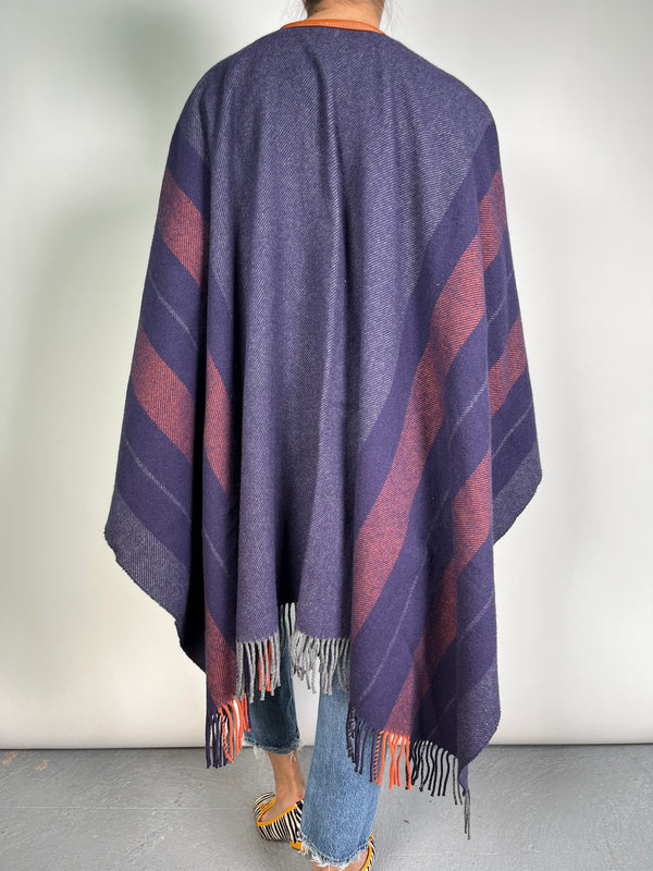 Poncho Rocabar Lana Merino Y Cashmere