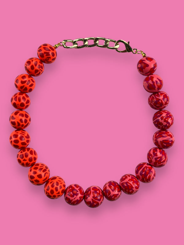 Collar Bicolor Animal Print