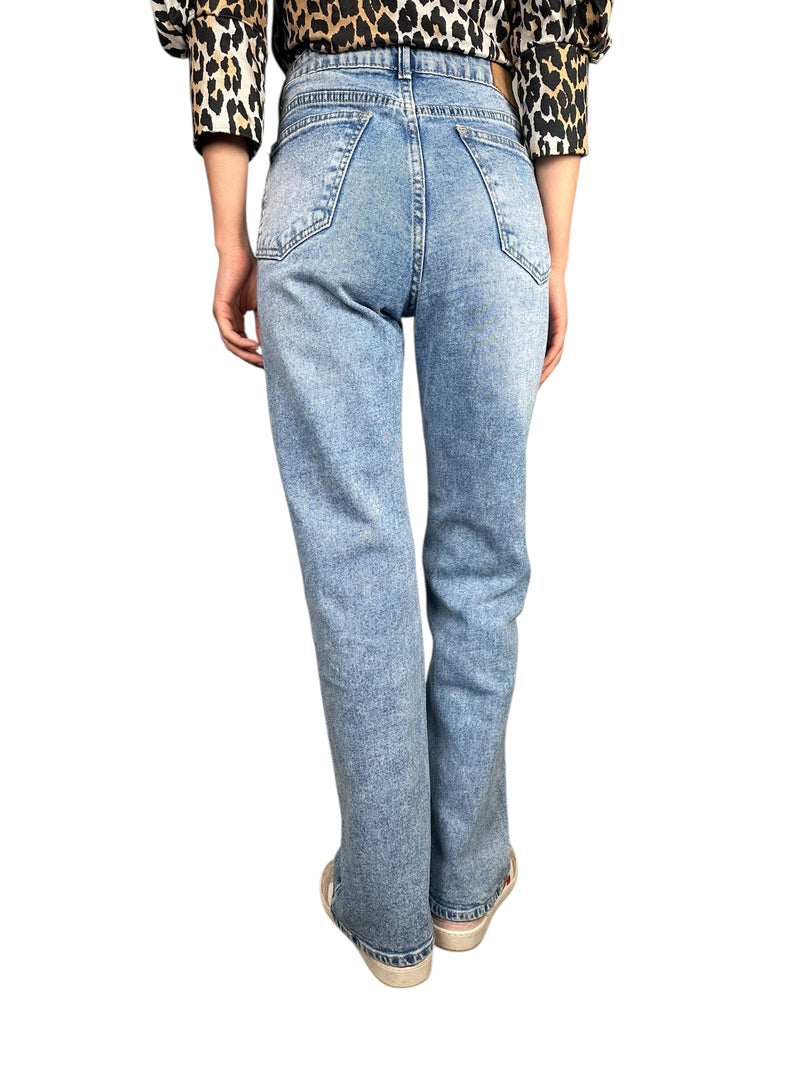 Jeans Ana Corte Celeste