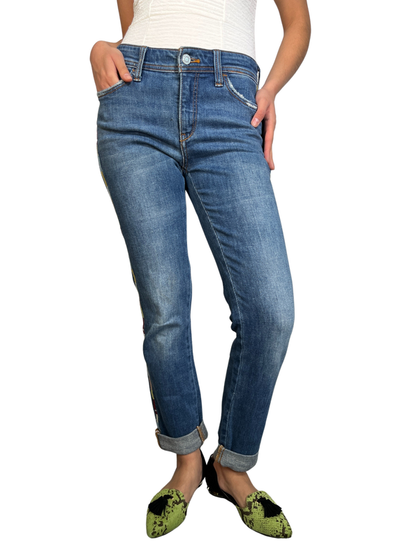 Pantalón Slim Boyfriend Crop