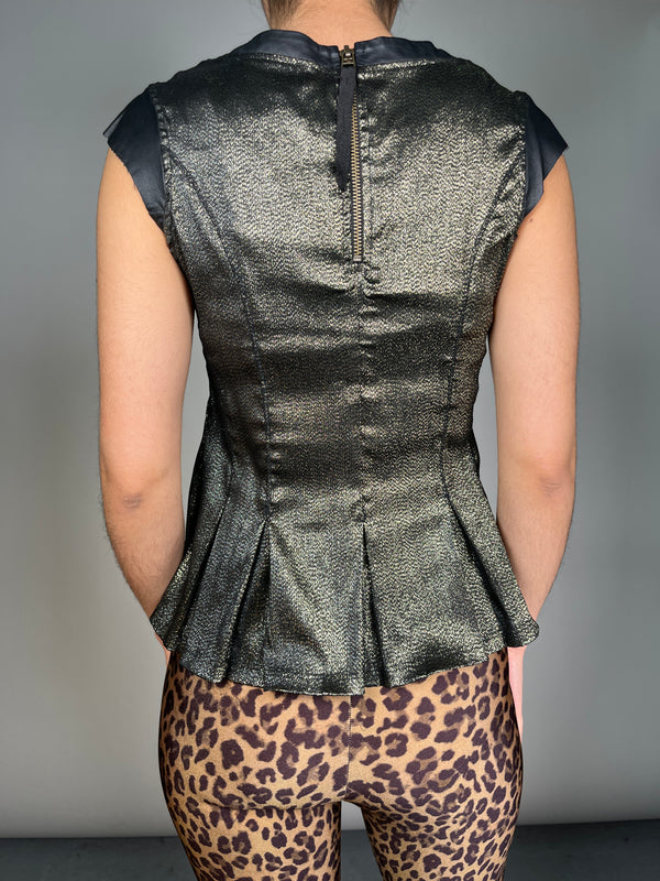 Blusa Elasticada Fibras Metalizadas