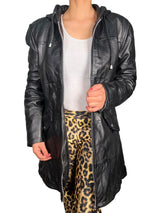 Chaqueta Capucha Cuero