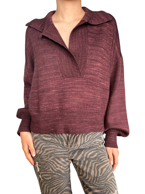 Sweater Hand-Dyed Lana Merino Vino