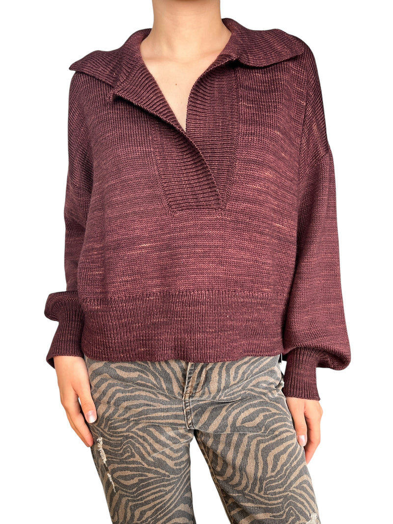 Sweater Hand-Dyed Lana Merino Vino