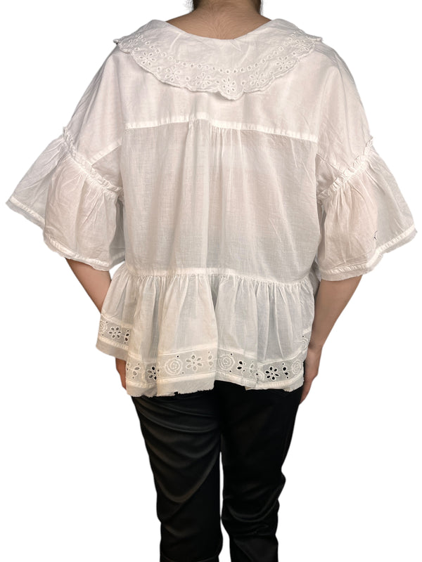 Blusa Flores Bordadas