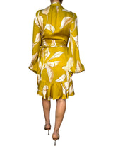 Vestido Cruzado Satén Volantes