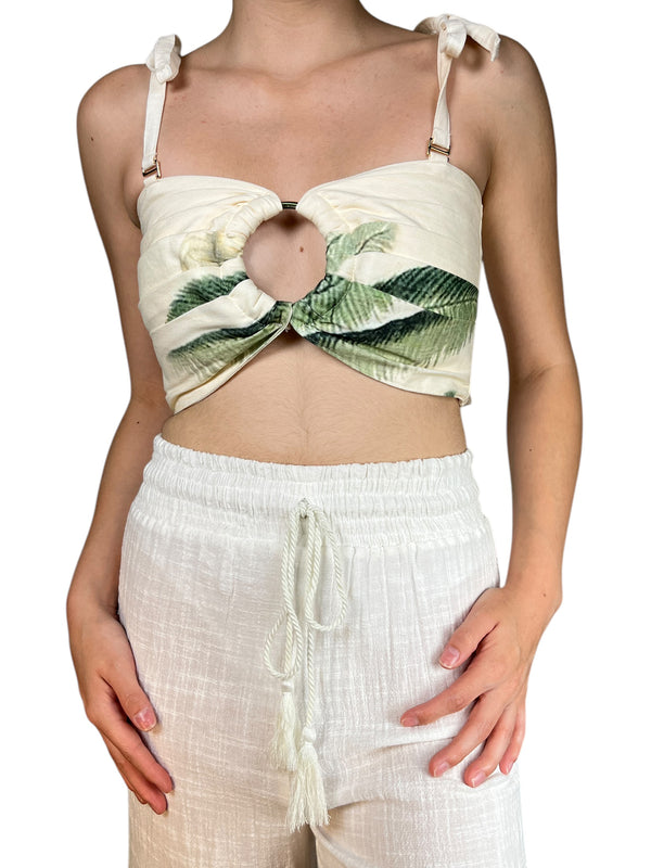 Top Beige Palmeras