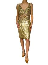 Vestido Dorado Lentejuelas