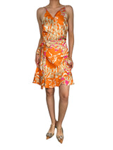 Vestido Mini Seda Estampado