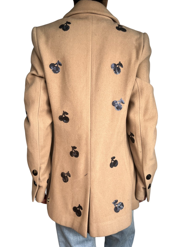 Abrigo Lana y Cashmere Cherry