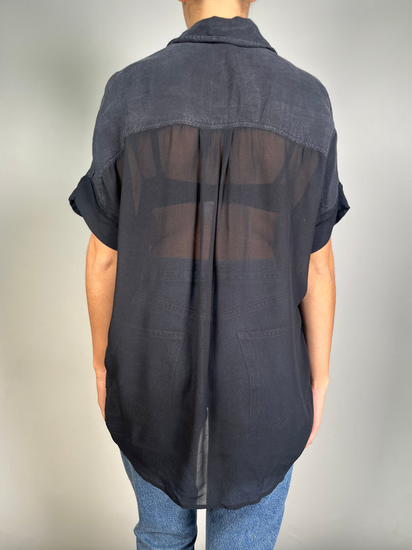 Blusa Negra Traslucida