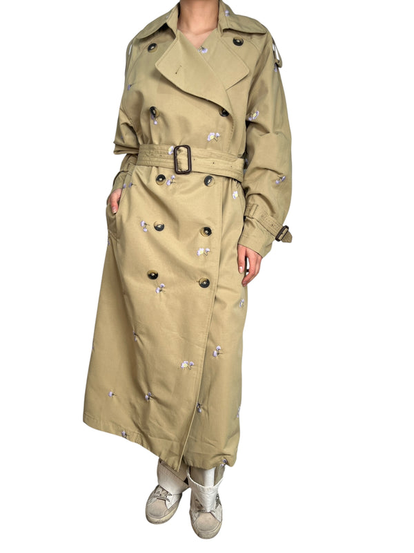 Trench Flores Bordadas