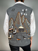 Sweater Bordado Sin Mangas
