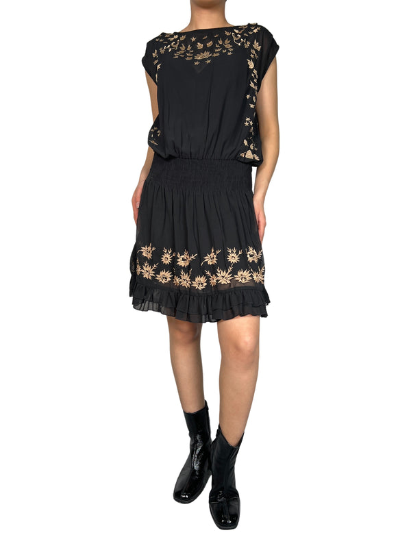 Vestido Traslucido Bordado