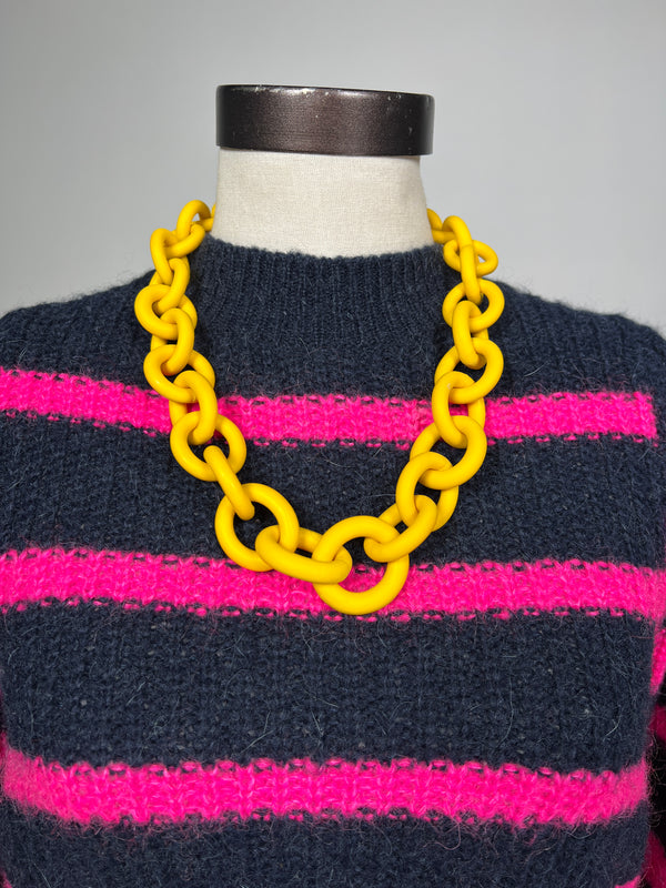 Collar Eslabón Amarillo XL