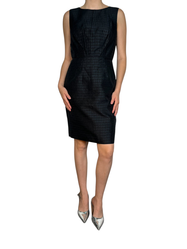 Vestido Azul Marino Pied de Poule