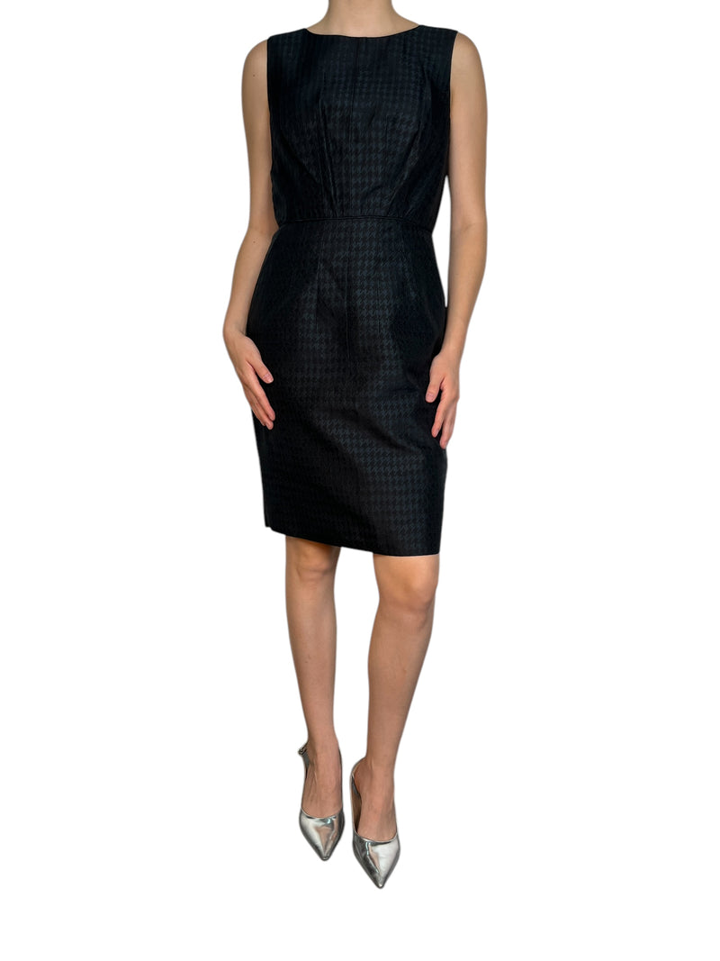 Vestido Azul Marino Pied de Poule