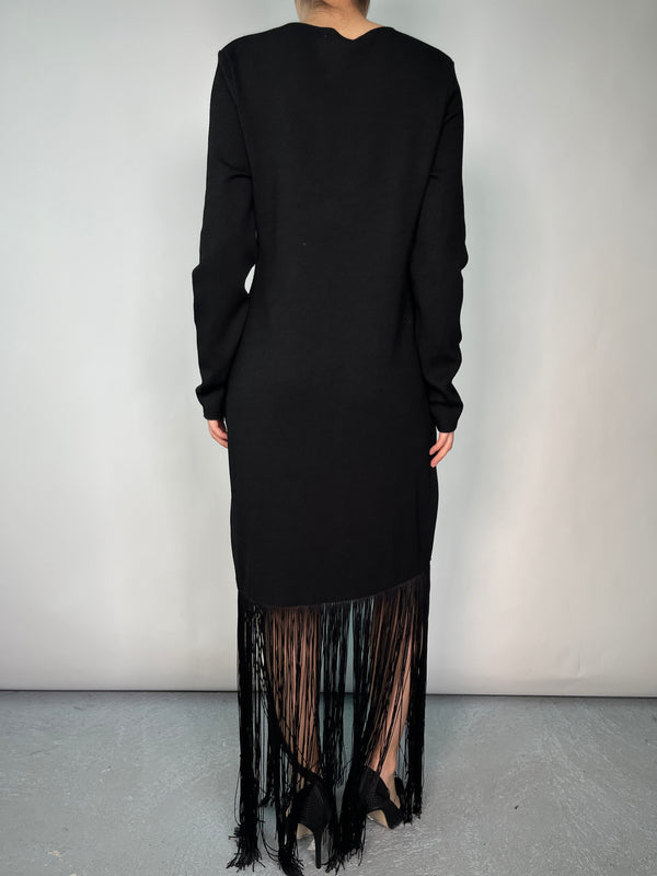 Vestido Viscosa Flecos