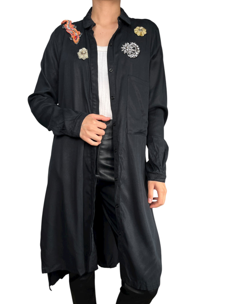 Blusa larga Aplicaciones