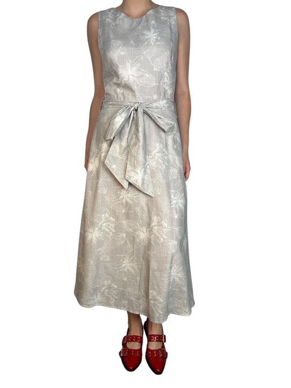 Vestido Gris Flowers