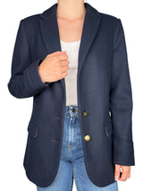 Abrigo Azul Botones Dorados