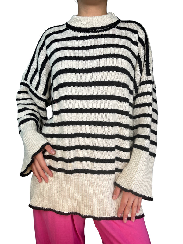 Sweater Stripe Negro