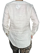 Blusa Blanca Cuello Redondo