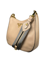 Cartera Vitello Daino Cuero Strap Gris