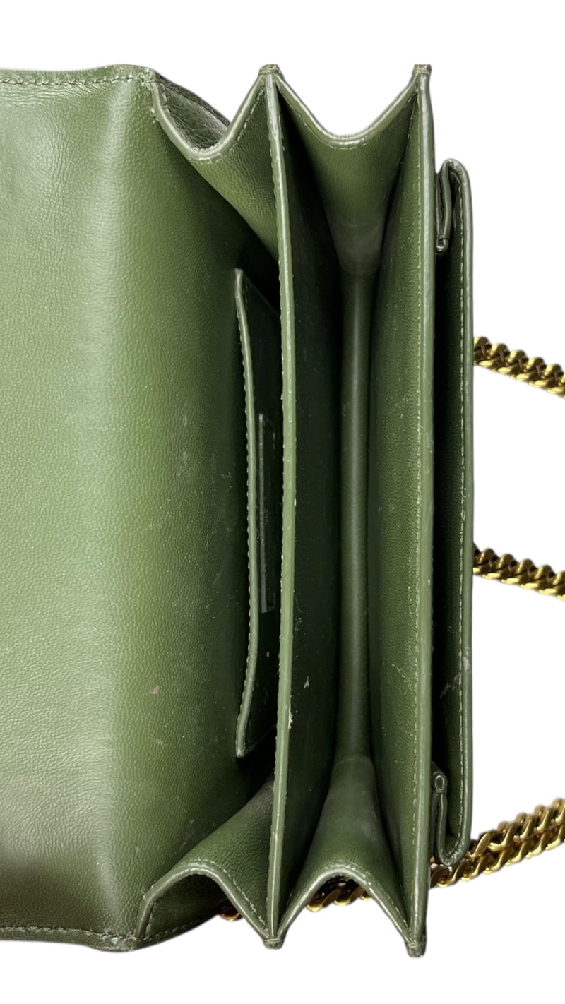 Cartera Cuero Verde