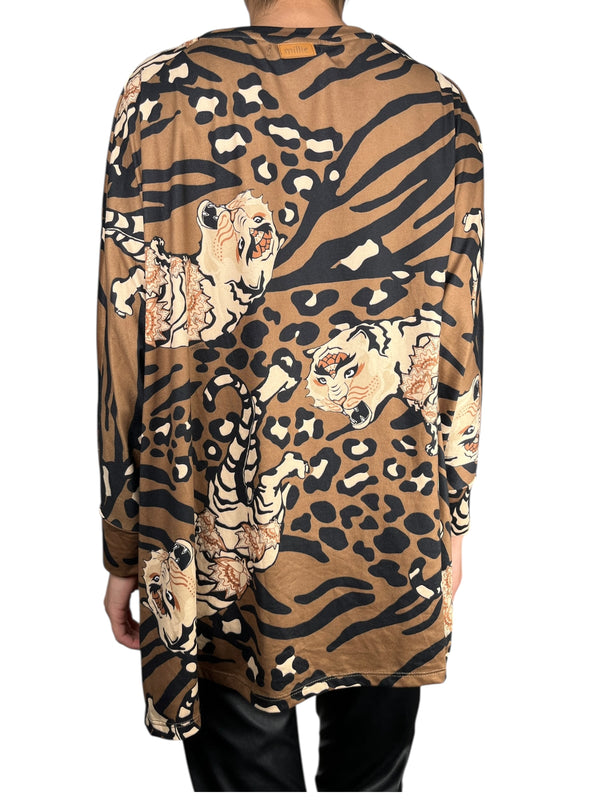 Polera Animal Print Oversize