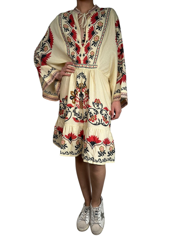 Vestido Midi Con Diseños De Flores