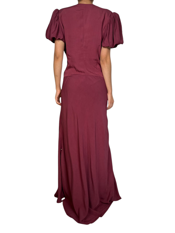 Vestido Viscosa Burdeo