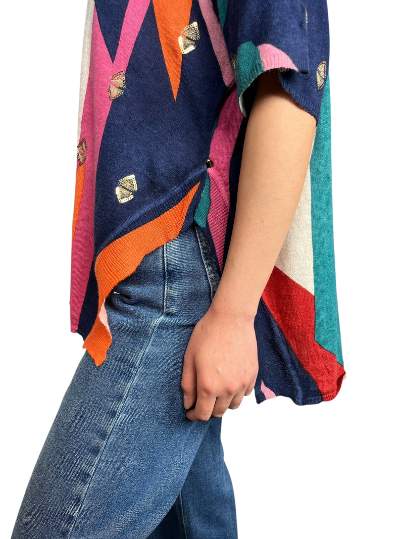 Polera Tejida Aplicaciones