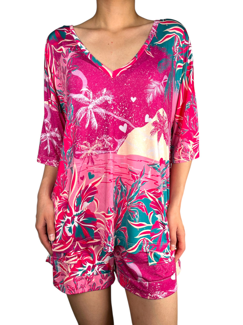 Polera Estampada Hojas