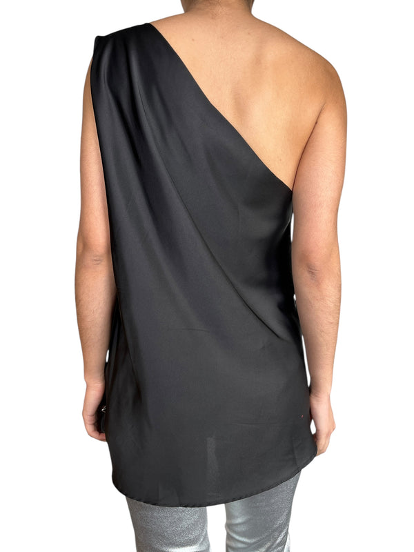 Blusa Negra Asimétrica