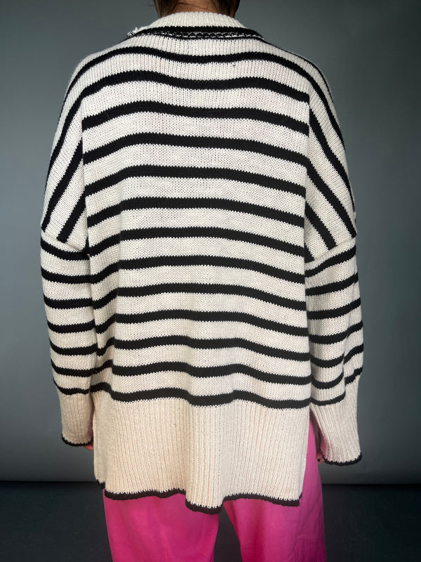 Sweater Stripe Negro