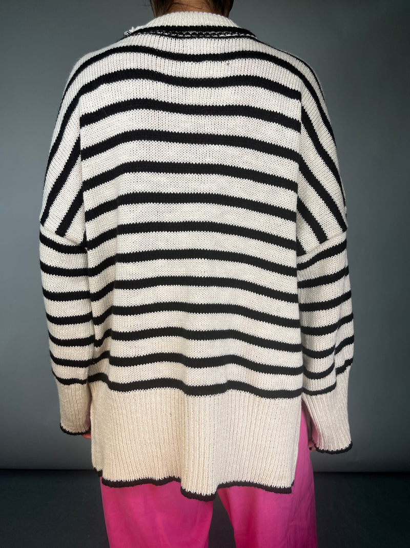 Sweater Stripe Negro